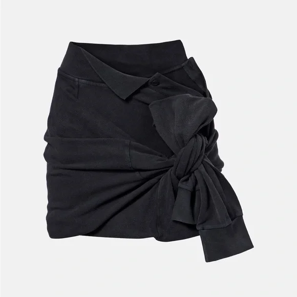 Balenciaga Black Knot-Detail Mini Skirt - Picture 1 of 11